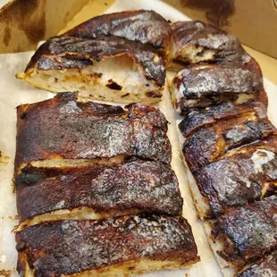 burnt cinnamon sticks... with the icing ON IT, instead of on the side..