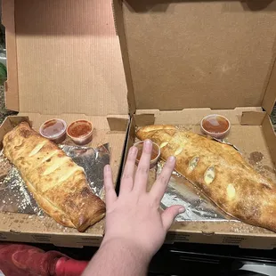 Medium Chix Alfredo Stromboli &amp; Medium Meat Lover&apos;s Calzone
