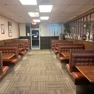 Main entrance seating but, not offering dine in at the present moment.