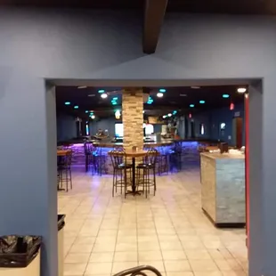 a view of a restaurant from the dining room