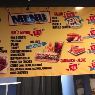 Subs, Gyros, salads