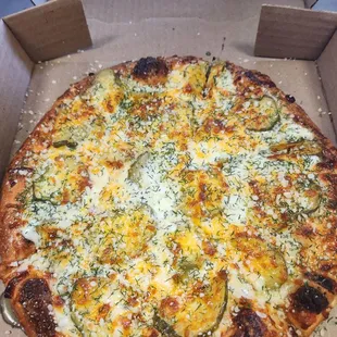 Large pickle pizza
