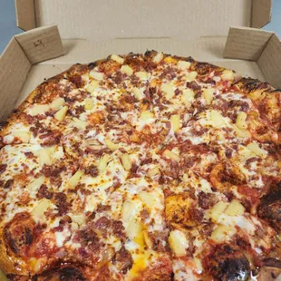 Large bacon and pineapple