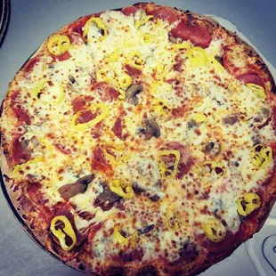 pizza, food