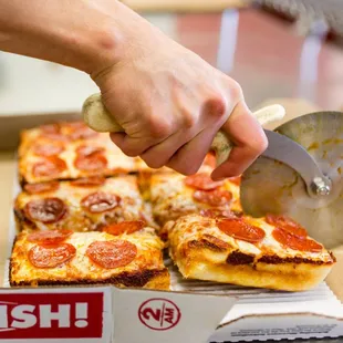 Come in and try our traditional pepperoni deep dish pizza. You won't regret it!   Regular (8 Slices): $8.00   Giant (32 Slices): $14.99