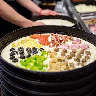 Mix or Match your favorite slices of pizza into one fresh pie with our pizza wheel! $6.75