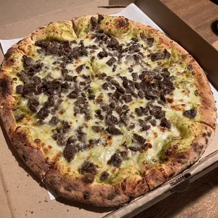 Carne Asada pizza