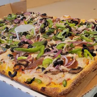 a pizza in a box
