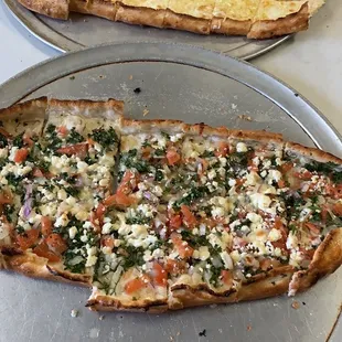 Mediterranean style pizza. Made by chef Tonny. Special order!
