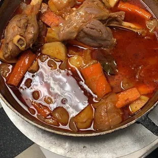 Chef Tonny&apos;s recipe, slow cook veggie lamb serves with rice pilaf. Special order!