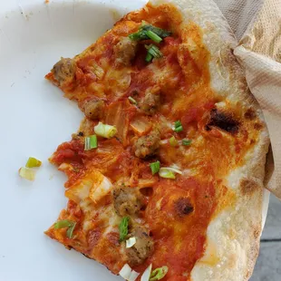 Kimchi sausage slice