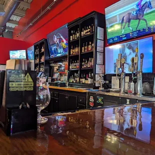 Behind the bar... Alcohol and TVs