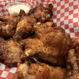 Bone-in Traditional Wings with sweet heat dry rub - delicious!