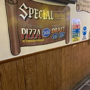 Updated Monday/Wednesday special