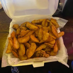 Chicken and potato wedge