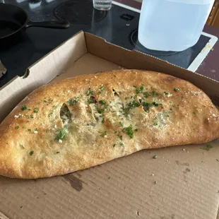 Meat ball and cheese calzone best pizza place ever