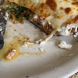 Veggie calzone- we replaced the green peppers with spinach