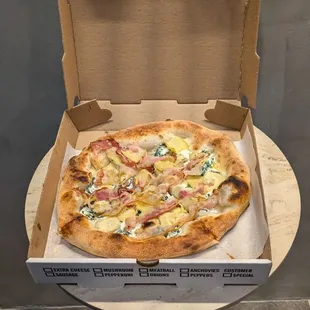 Spinach Pancetta Pizza