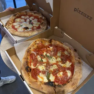 Sweet and spicy salami &amp; Margherita
