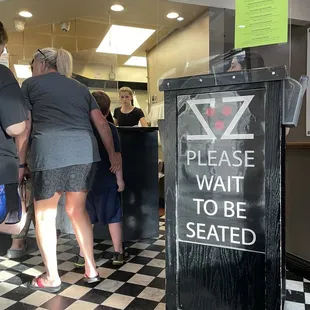 customers waiting to be seated