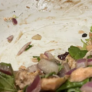 Salad with hair in it