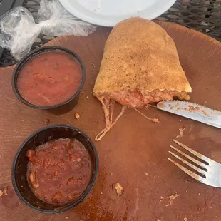 Large Meatball Parmigiana Calzone