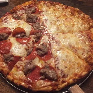 Large sausage pepperoni and cheese