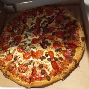 Pep and sausage/mushroom