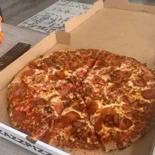 Bacon and Pepperoni Pizza