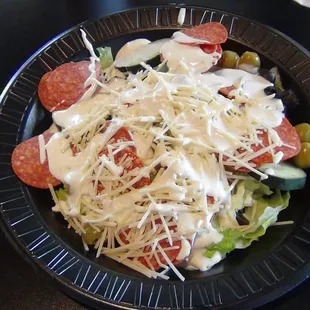 A salad from the salad bar.