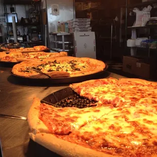 Fresh and ready to enjoy pizzas