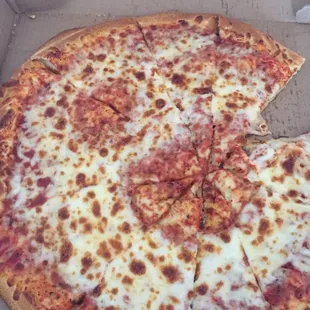 This is their crappy pizza. I have no clue what happened to the cheese in the middle.
