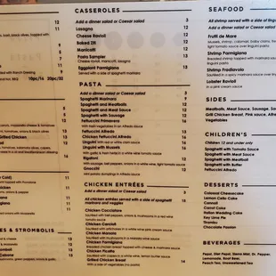 Everything Else Menu