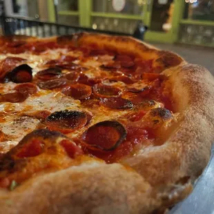 New York sale stone baked pizza with amazing pepperoni