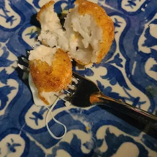 Arancini ball use the house made chili oil!