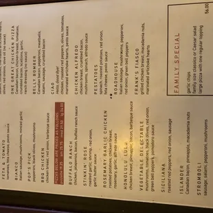 Menu for 5/2023