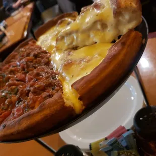 Stuffed half and half pizza. Special make