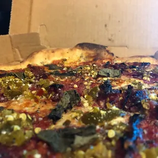 Lebanese bologna pizza. AKA DELICIOUSNESS