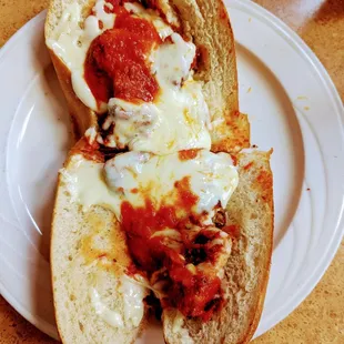 Full chicken parm sub $9.50