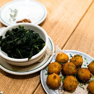 spigarello and arancini