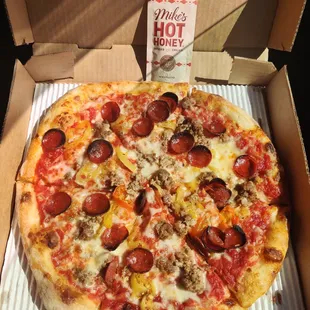 a pizza in a box