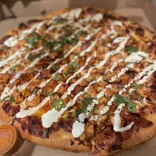 BBQ chicken pizza