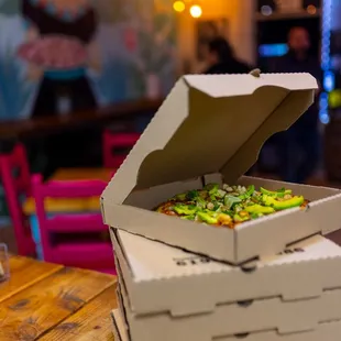 a pizza in a box