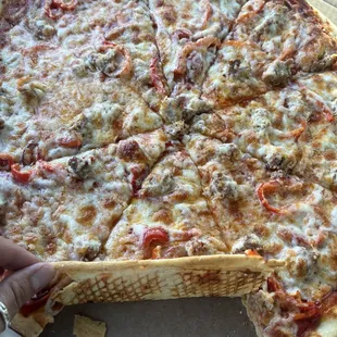 $29 for a 16 inch saltine cracker thin crust pizza...this was the "supreme" ...