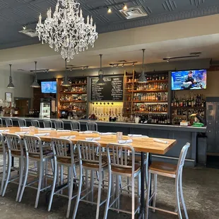 the dining area of pizzeria gusto