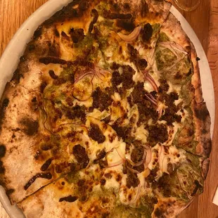 Italian sausage pizza