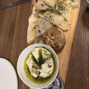 Burrata with in house herb mixture