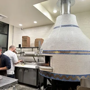 The beautiful wood fired oven from Napoli