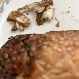 The rotten cheese put in my NOT GOOD TUNA SANDWICH.