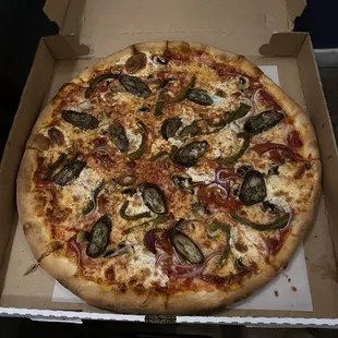 a pizza in a box